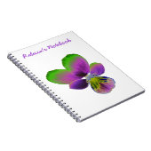 Paarse en groene violier aanpasbare notitieboek (Rechterzijde)