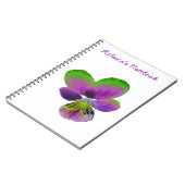 Paarse en groene violier aanpasbare notitieboek (Linkerzijde)