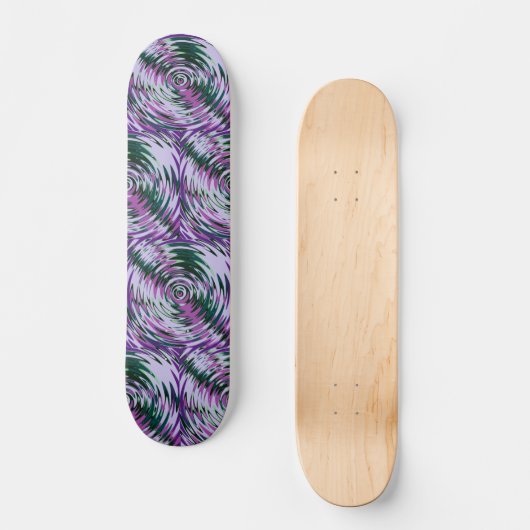 Paarse en groene Vortex drukken skateboard Deck (Voorkant)