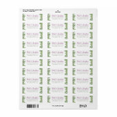 Paarse en groene Waterverf achterlaat - Retouradre Etiket (Full Sheet)