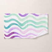 Paarse en groene waterverf bad handdoek (Handdoek)