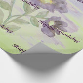 Paarse en groene Waterverf cadeauverpakking Cadeaupapier (Hoek)