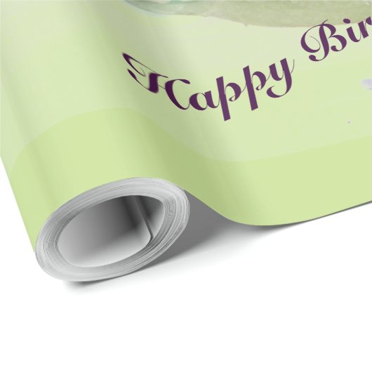 Paarse en groene Waterverf cadeauverpakking Cadeaupapier (Rol Hoek)