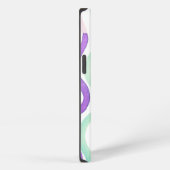 Paarse en groene waterverf iPhone hoesje (Rechterkant)