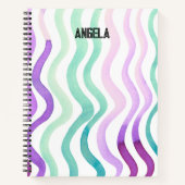 Paarse en groene waterverf notitieboek (Voorkant)