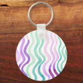 Paarse en groene waterverf sleutelhanger (Achterkant)