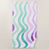 Paarse en groene waterverf strandlaken (Voorkant)