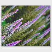 Paarse en groene wilde bloemen cadeaupapier (Vlak)