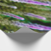 Paarse en groene wilde bloemen cadeaupapier (Hoek)