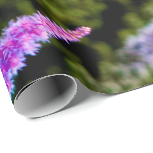 Paarse en groene wilde bloemen cadeaupapier (Rol Hoek)