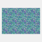 Paarse en groene zeemeerminschaal inpakpapier vel (Voorkant 2)