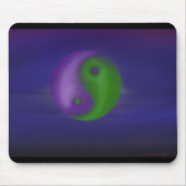 Paarse en groene zijde en yang sky muismat (Voorkant)