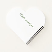 Paarse en groene zoete erwt en bloem waterverf notitieboek (Achterkant)