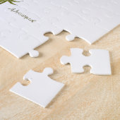 Paarse en groene zoete erwt met bloem waterverf legpuzzel (Zijkant)