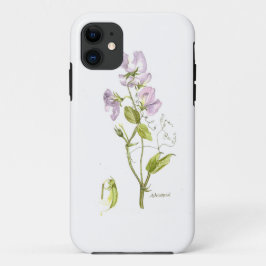 Paarse en groene zoete erwt waterverf Case-Mate iPhone case