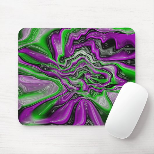 Paarse en groene zwijn muismat (Met muis)