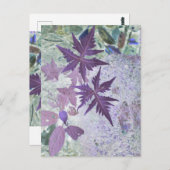 Paarse en heide pasteltint briefkaart (Voorkant / Achterkant)