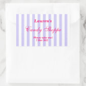 Paarse en hete roze Snoep Shoppe Sticker (Tas)