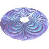 Paarse en ijsblauw ontwerp kerstboom rok (Gekanteld)