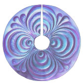 Paarse en ijsblauw ontwerp kerstboom rok (Voorkant)