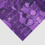 Paarse en Iridescent Glitter Mermaid Letters Tissuepapier (Detail)