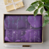 Paarse en Iridescent Glitter Mermaid Letters Tissuepapier (Geschenk)