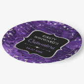 Paarse en ironische kreet Quinceanera Papieren Bordje (Gekanteld)