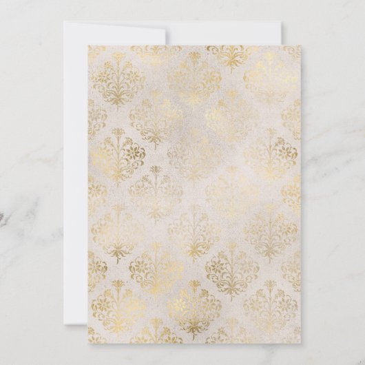 Paarse en Ivoor Bloemen Drive By Shower Kaart (Achterkant)