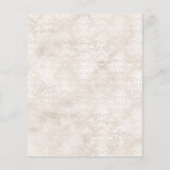 Paarse en Ivoor Floral bruiloft uitnodiging Flyer (Achterkant)