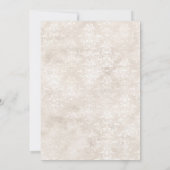 Paarse en ivoren bruiloft kaart (Achterkant)