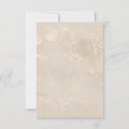 Paarse en ivoren bruiloft RSVP kaartje (Achterkant)