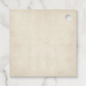 Paarse en ivoren Floral Bedankjes Labels (Achterkant)