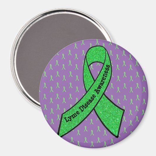 Paarse en kalkgroene lymfeziekte Magnet (Voorkant / Achterkant)