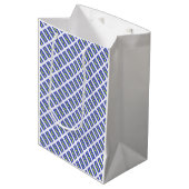 PAARSE EN KONINKLIJKE BLAUWE KUNST PATROON MEDIUM CADEAUZAKJE (Voorkant Gekanteld)