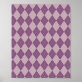 Paarse en lavendel argyle patroon poster (Voorkant)