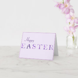 Paarse en lavendel bladertjes Pasen wenskaart Kaart
