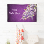 Paarse en lavendel blauwe regen bruidsshower spandoek (Insitu)