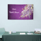 Paarse en lavendel blauwe regen bruidsshower spandoek (Beurs)