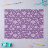 Paarse en lavendel bloempatroon tissuepapier (Craft)