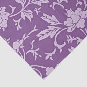 Paarse en lavendel bloempatroon tissuepapier (Detail)