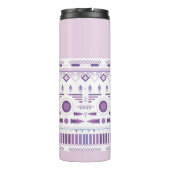 Paarse en lavendel geometrische boho-patroon thermosbeker (Achterkant)