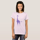 Paarse en lavendel gevlekte giraffe T-shirts (Voorkant volledig)