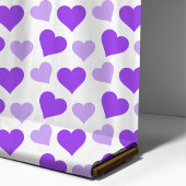 Paarse en lavendel harten op wit stof