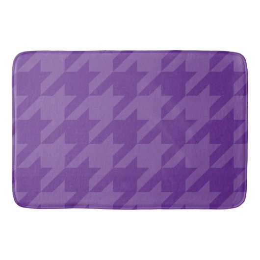 Paarse en Lavendel Houndstooth Badmat (Voorkant)