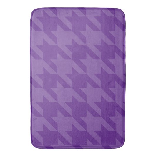 Paarse en Lavendel Houndstooth Badmat (Voorkant Verticaal)