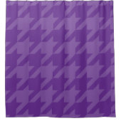 Paarse en Lavendel Houndstooth Douchegordijn (Voorkant)