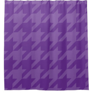 Paarse en Lavendel Houndstooth Douchegordijn