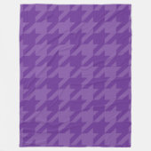Paarse en Lavendel Houndstooth Fleece Deken (Voorkant)