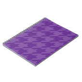 Paarse en Lavendel Houndstooth Notitieboek (Linkerzijde)