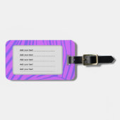 Paarse en lavendel Pop Art Zebraprint Bagagelabel (Voorkant horizontaal)